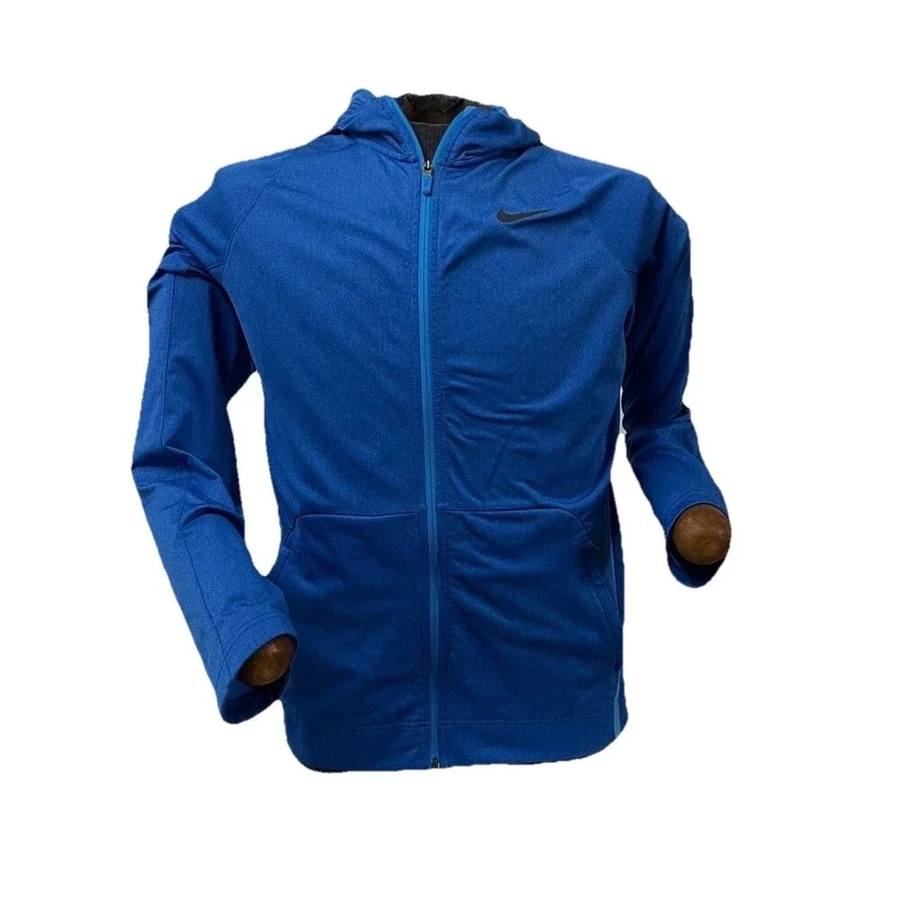 Nike Dri-Fit Full Zip Mens Showtime Hoodie‎ Navy Blue NBA Large